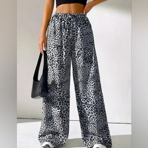 Amazon Leopard Print Satin Pants
